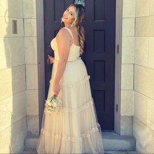 Champagne Tulle Gown